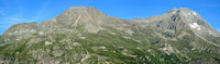 The Râteau d'Aussois, the Col de la Masse and Pointe de l'Échelle from the Refuge du Plan Sec