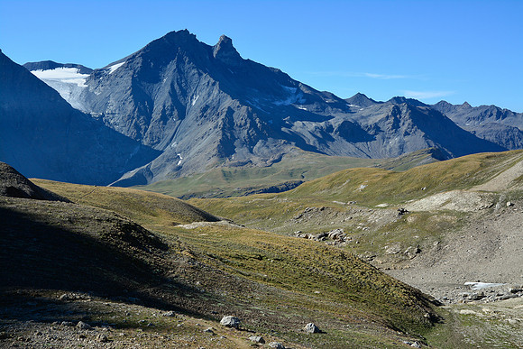 The Grand Roc Noir from the Col de Pierre Blanche