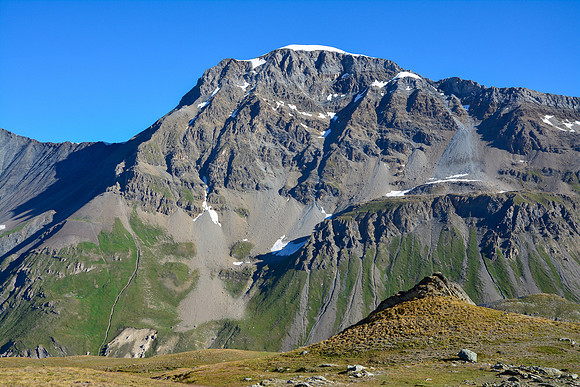 La Grande Motte on the approach to the Col de Pierre Blanche