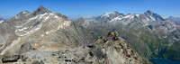 Pointe de l'Échelle and La Dent Parrachée from the summit of the Râteau d'Aussois