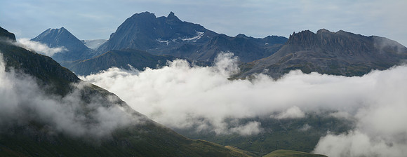 The Grand Roc Noir from above the Torrent de la Leisse