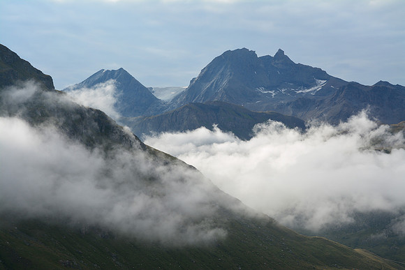 The Grand Roc Noir from above the Torrent de la Leisse