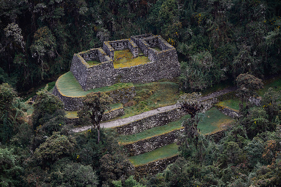 Conchamarca from Sayacmarca