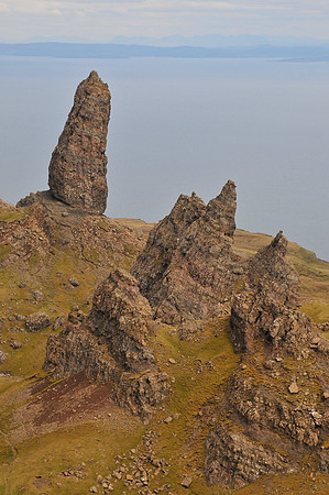 The Old Man of Storr from The Storr's southern slopes, Isle of Skye