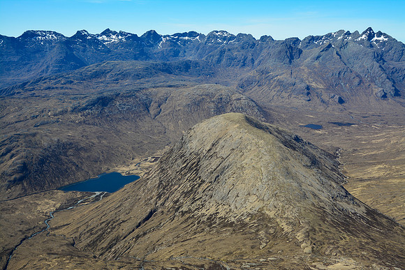 The Cuillin Ridge from Garbh-bheinn's north ridge, Isle of Skye