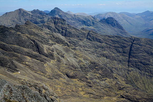 Looking north along the Cuillin Ridge from the summit of Sgurr a' Ghreadaidh, Isle of Skye