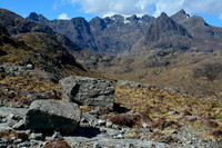 The northern end of the Cuillin Ridge from the east end of Druim nan Ramh, Isle of Skye