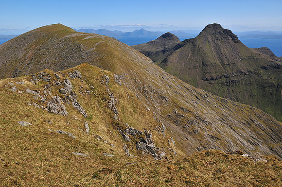 The ridge to Ainshval, with Askival to the east, Isle of Rum
