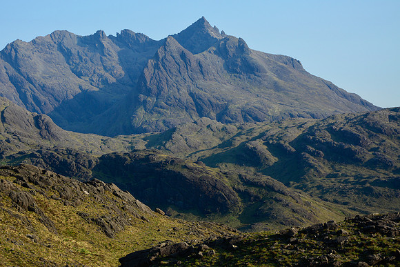 The northern end of the Cuillin Ridge from the ridge between Sgurr Hain and Sgurr na Stri,  Isle of Skye