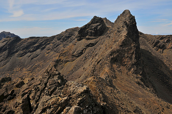 Am Basteir from Sgurr nan Gillean's west ridge, Isle of Skye