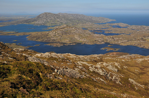 Looking north from Eaval's northeast ridge, Isle of North Uist