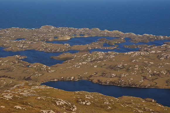 Looking east from Eaval's northeast ridge, Isle of North Uist