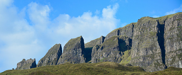 Approaching the Quiraing from Flodigarry, Isle of Skye