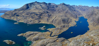 The Cuillin Ridge, Loch Scavaig and Loch Coruisk from the summit of Sgurr na Stri, Isle of Skye