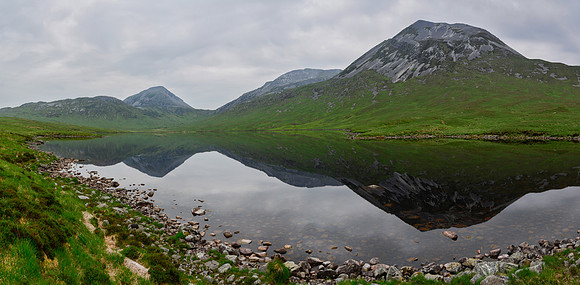 Beinn a' Chaolais, Beinn an Oir and Beinn Shiantaidh (the Paps of Jura) from Loch an t-Siob, Isle of Jura