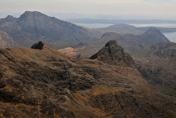 Bla Bheinn and Sgurr na h-Uamha from the summit of Am Basteir, Isle of Skye