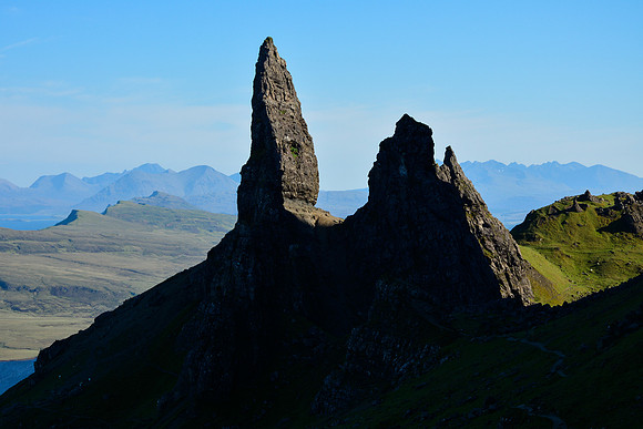Evening light on the Old Man of Storr, Isle of Skye
