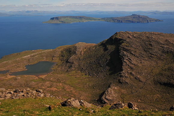Eigg from the summit of Hallival, Isle of Rum