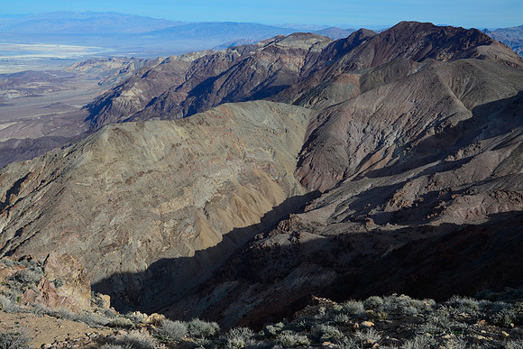 Looking north to Mount Perry from the summit of Dante's Peak, Death Valley National Park