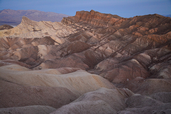Looking northwest before sunrise from Zabriskie Point, Death Valley National Park