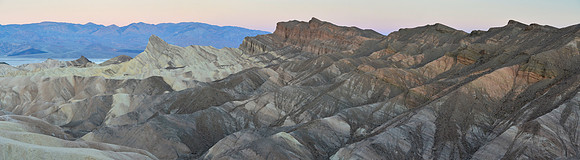 Looking northwest before sunrise from Zabriskie Point, Death Valley National Park