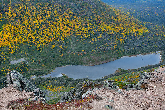 Lac aux Américains from the Belvédère de la Corniche on Mont Xalibu, Parc de la Gaspésie