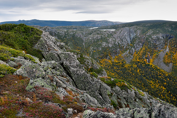 Looking east from the Belvédère de la Corniche on Mont Xalibu, Parc de la Gaspésie