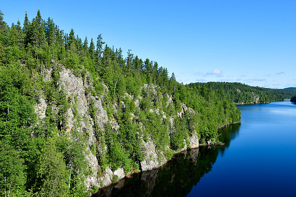 The west side of Lac la Haie from the suspension bridge, Parc d'Aiguebelle