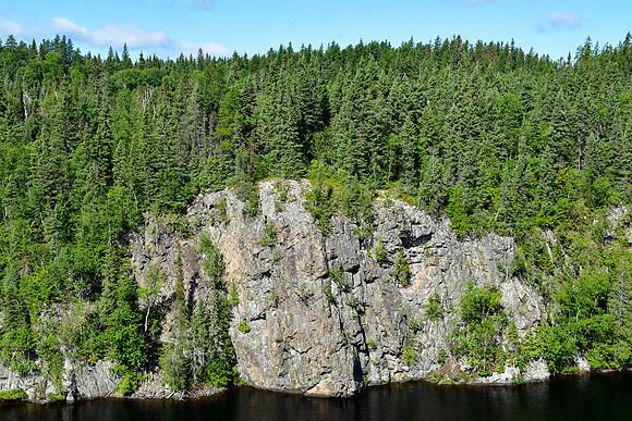 Looking across to the west side of Lac la Haie from the Sentier L'Aventurier, Parc d'Aiguebelle
