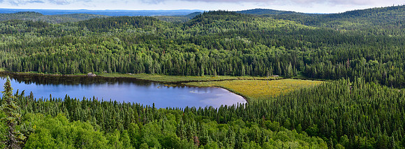 Lac Patrice from the viewpoint on the Sentier L'Élan, Parc d'Aiguebelle