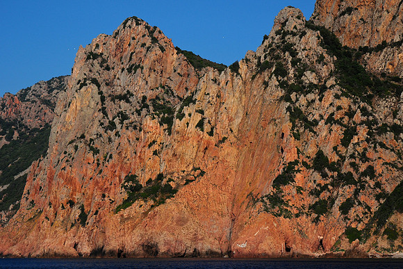 Cliffs on the southern coast of the Golfe de Porto