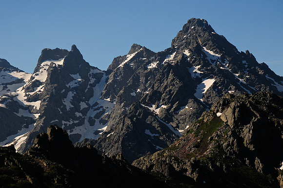 Capu Larghia and Punta Minuta from Bocca a i Stagnu