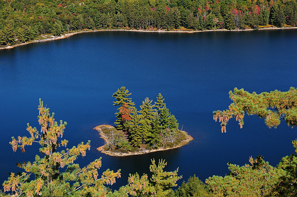 One of Grace Lake's islands from the south