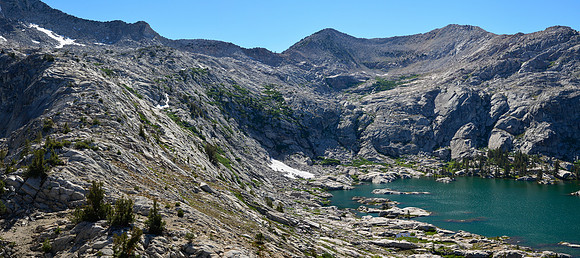 Granite Lake, just west of the Sierra High Route