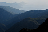 View of the Golfe de Porto from the ridge southwest of the Refuge de Ciottulu a i Mori