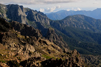 View of Capu di Guagnerola from the ridge southwest of the Refuge de Ciottulu a i Mori